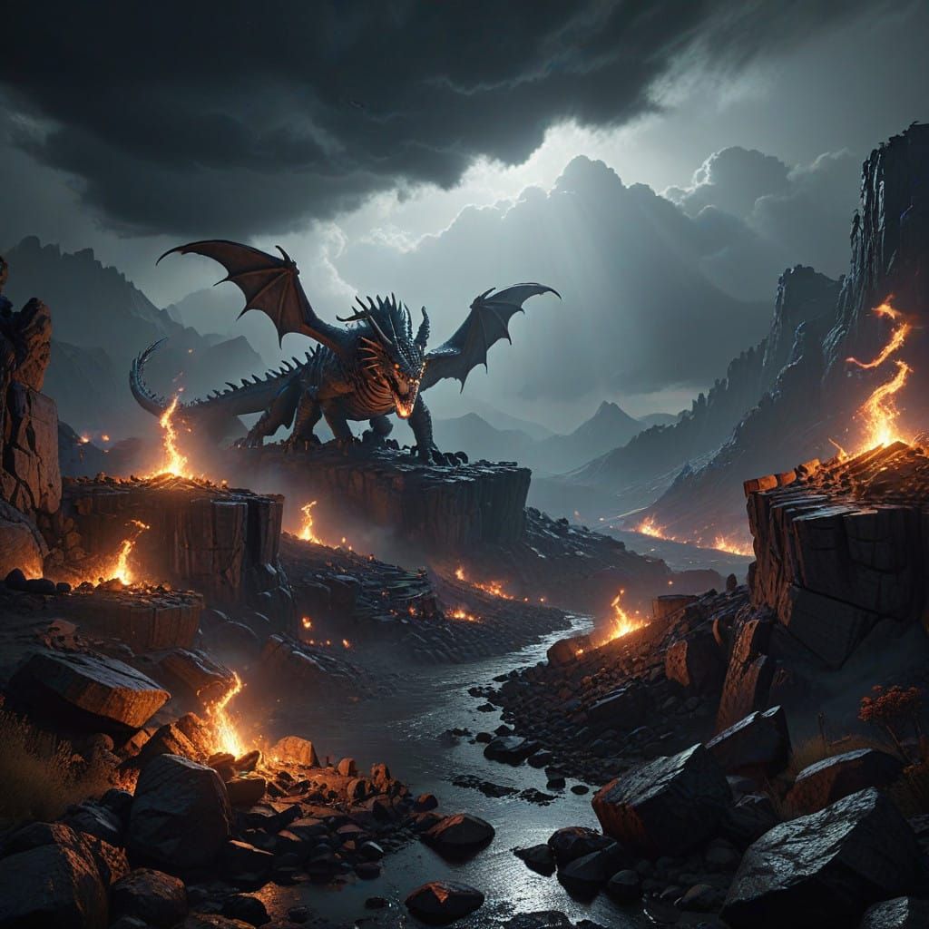 War-Torn Fantasy World in Ominous Darkness