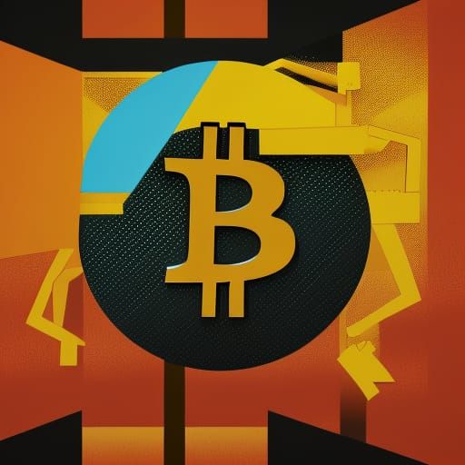 Bitcoin vs US Dollar in Pop Art Style