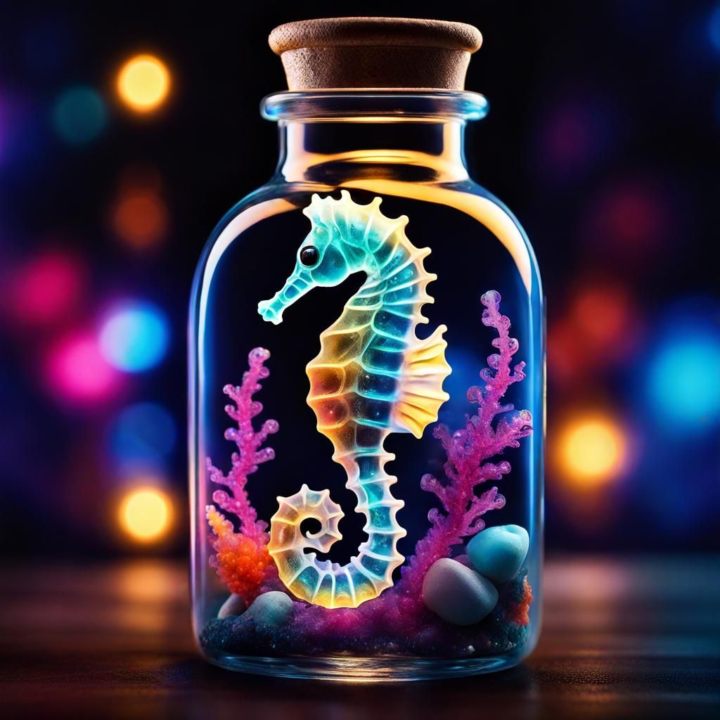 Seahorse in a Bottle