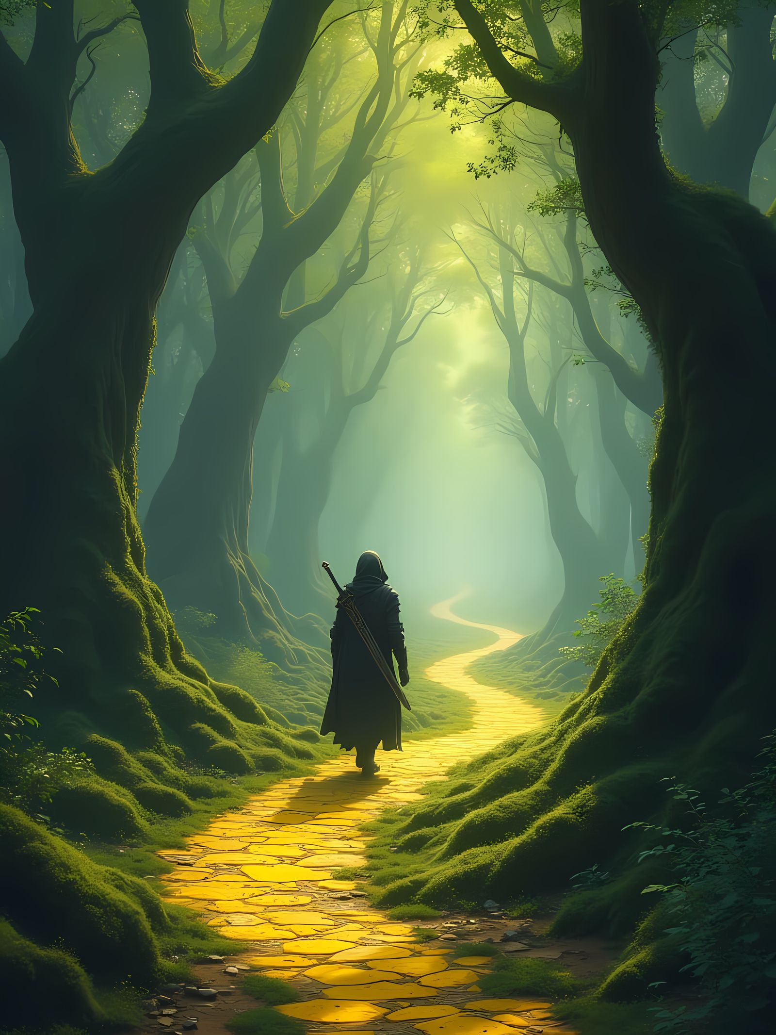 Lone Ranger Walks Through Mysterious Yellow Stone Forest