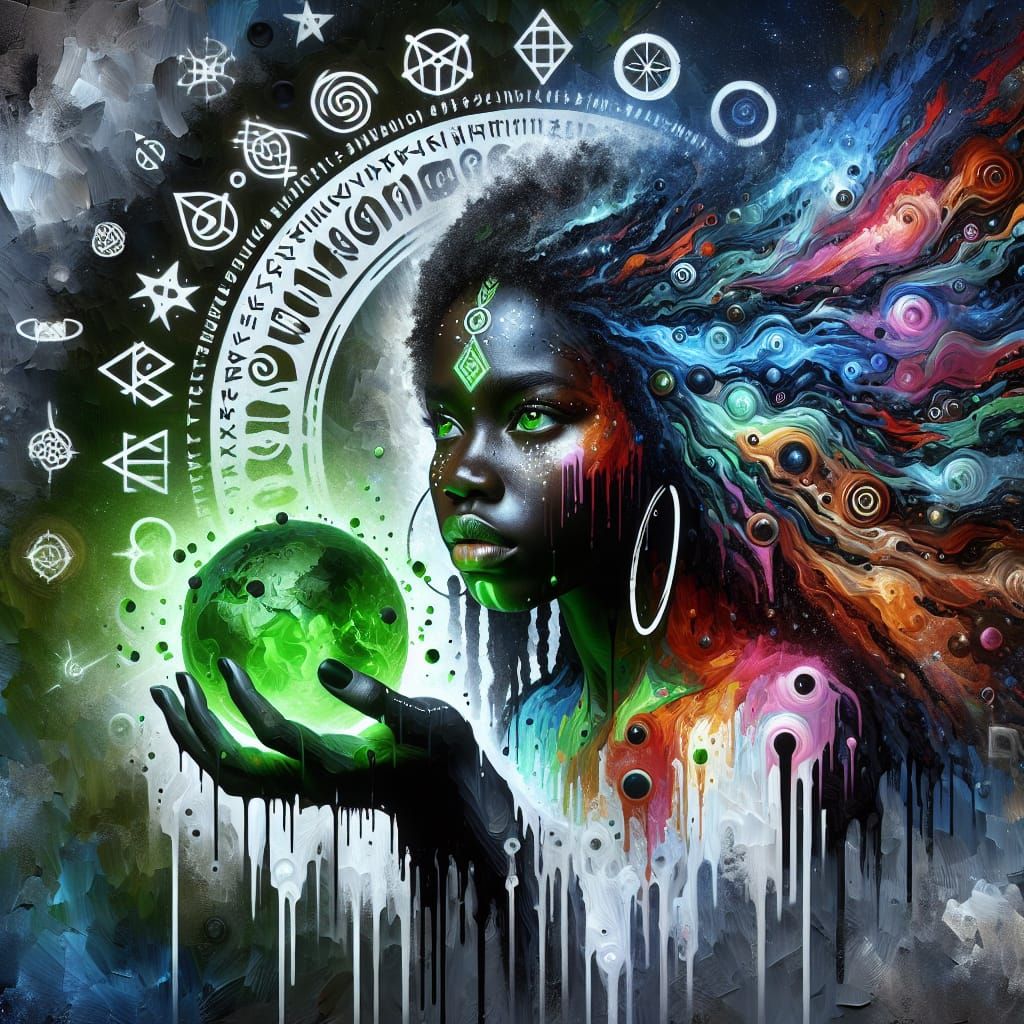 Powerful Black Woman: Graffiti Art in Space and Time