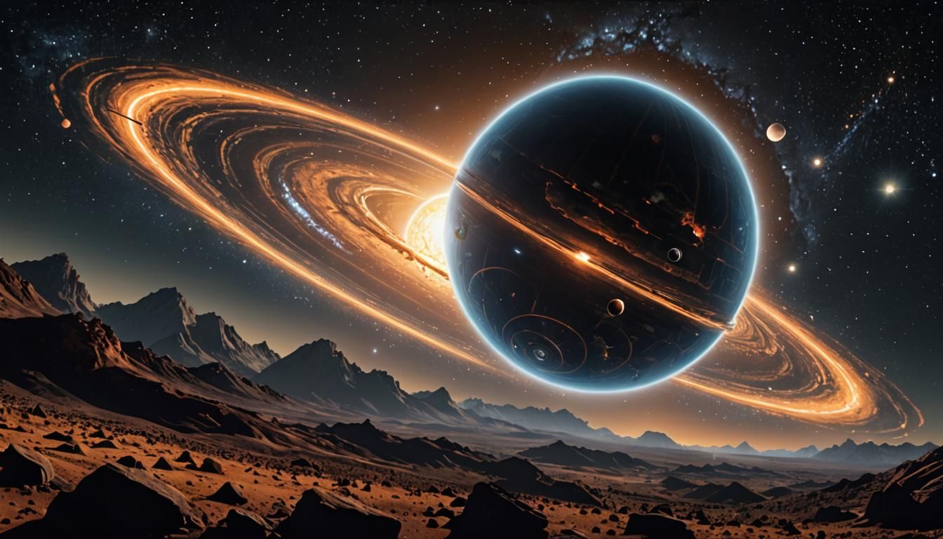 "Crea una imagen de Próxima b, un exoplaneta que orbita Alfa...