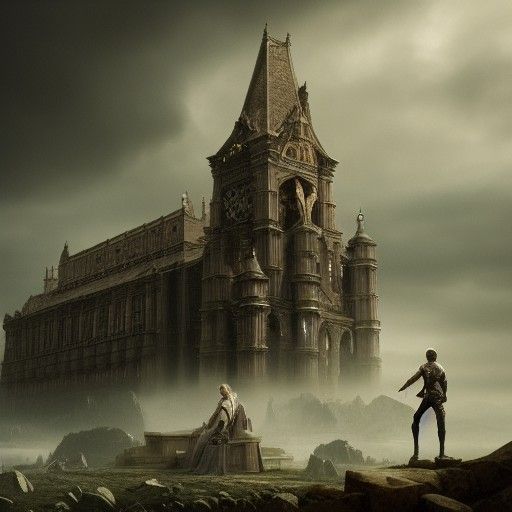 Dramatic Digital Painting of Hamlet