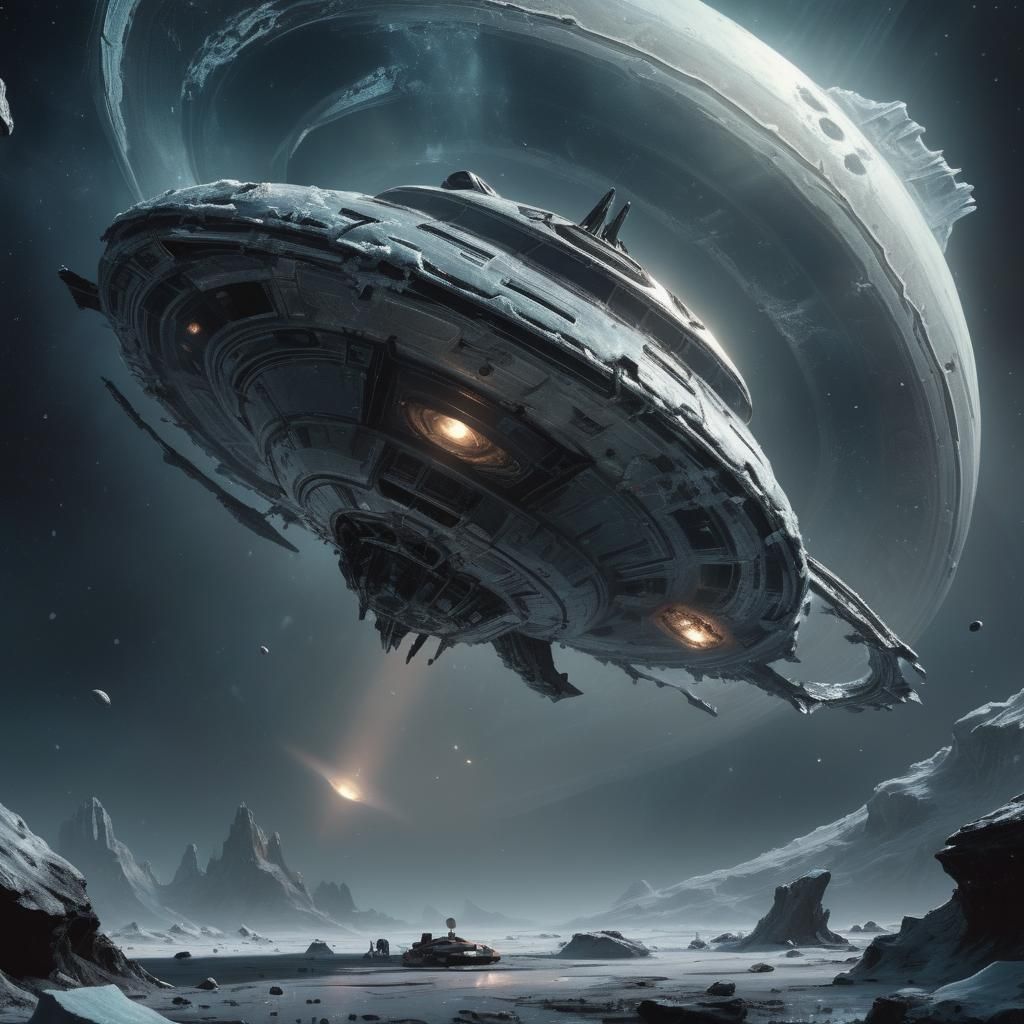 Derelict Alien Spacecraft Hiding Behind Saturn