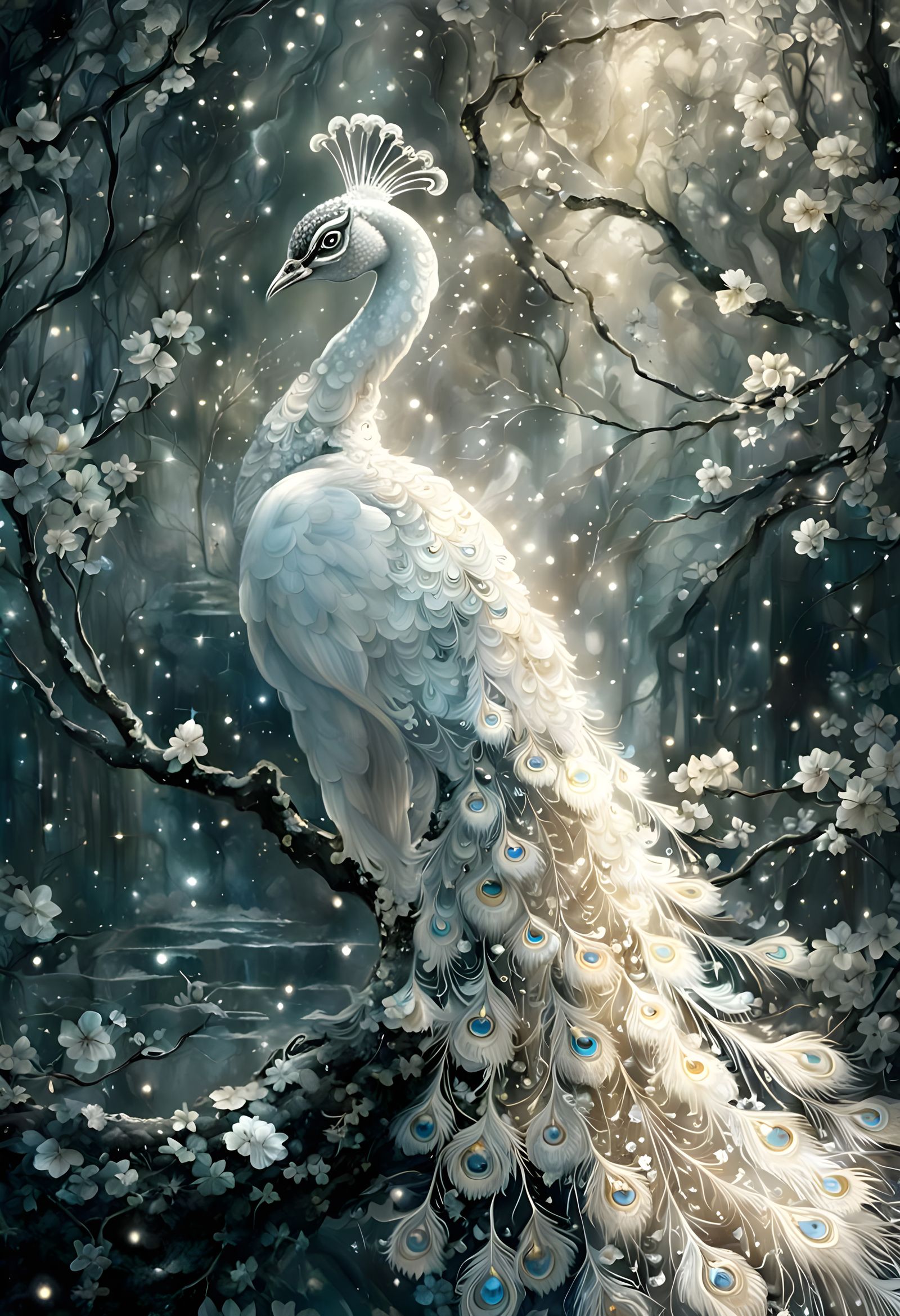 the white peacock's grace