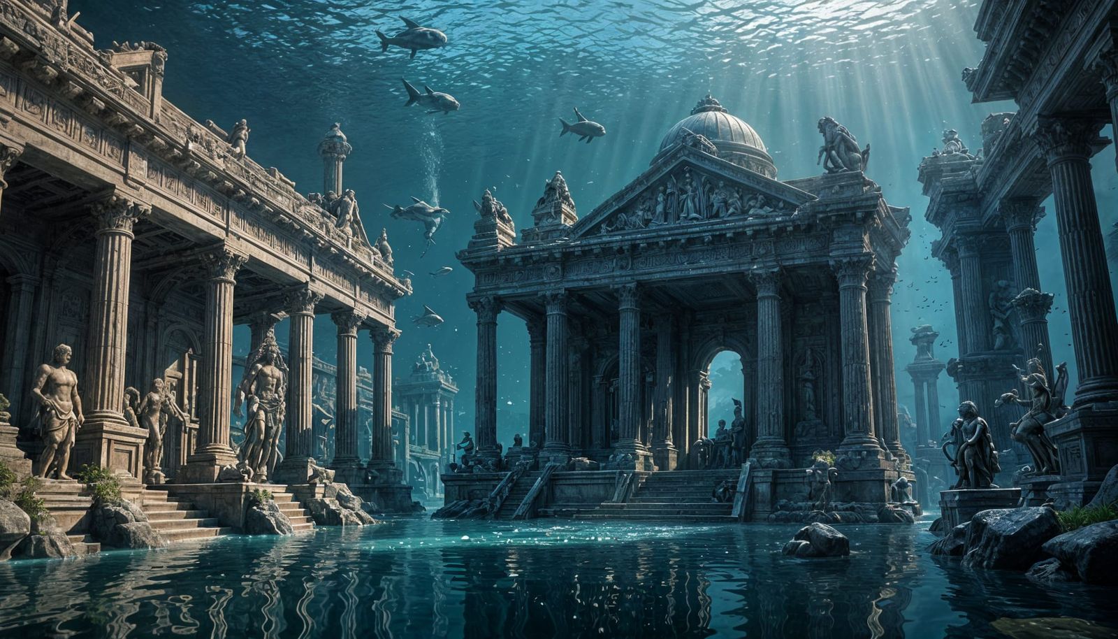 Epic Atlantis Underwater Scene in Hyper-Realistic 8K