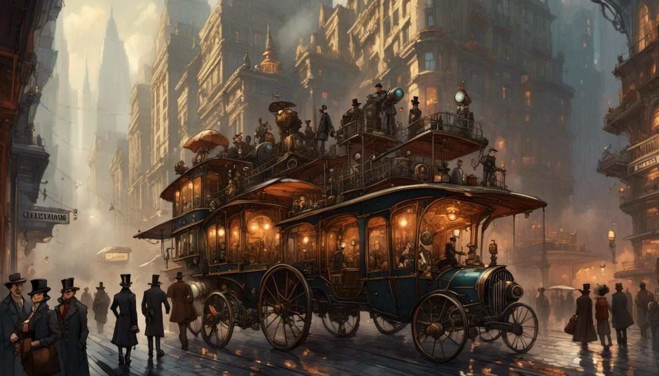 Steampunk Couple at 1930s NYC Hotel