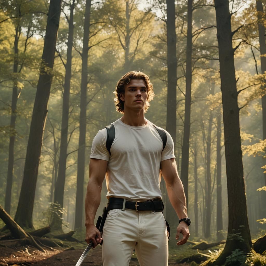 Cinematic Hero Emerges from the Mist