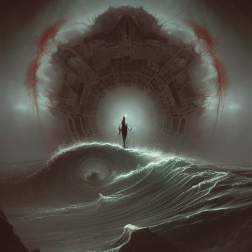 Sinister Abandonment: A Dark Fantasy Illustration