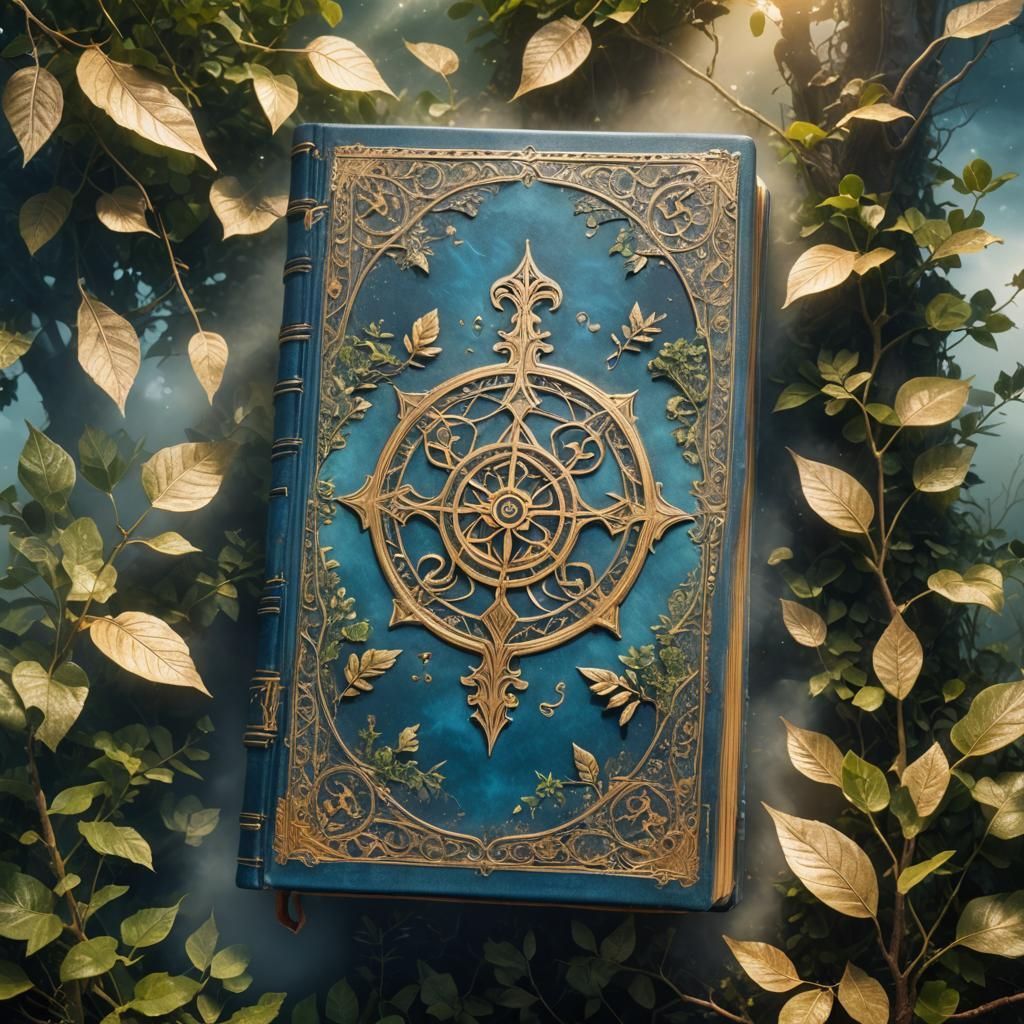 Vintage Book in Ethereal Matte Painting Style