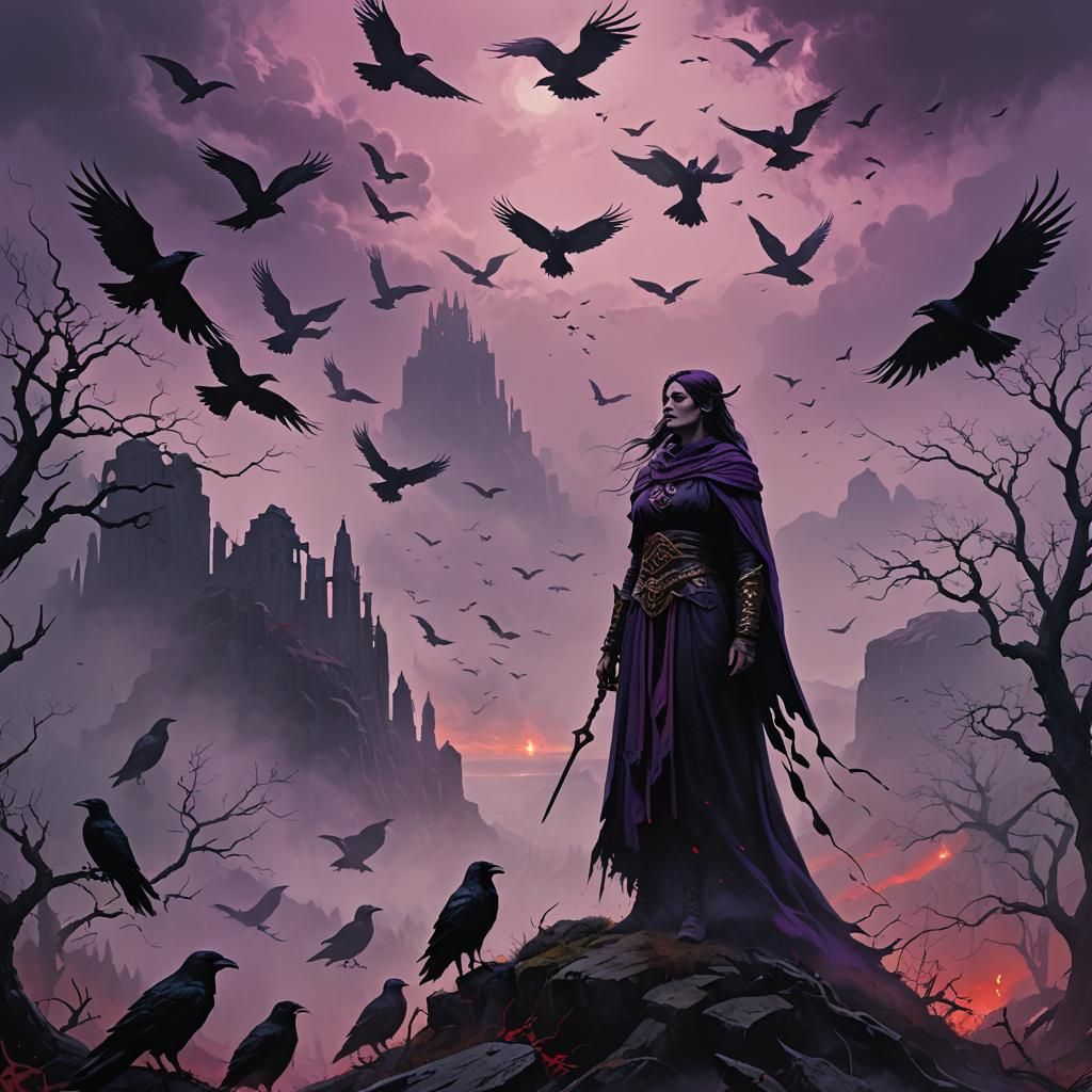 The Morrigan: Celtic Phantom Queen in Dark Fantasy Art