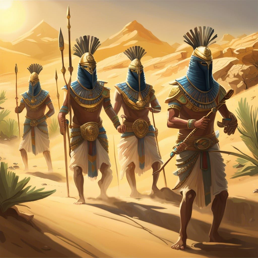 Egyptian Troops Patrolling Nile Under Radiant Sun