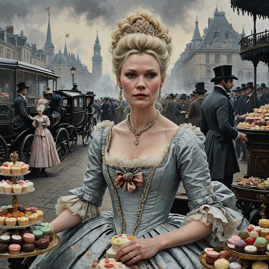 Marie Antoinette Portrait in Impressionist Style