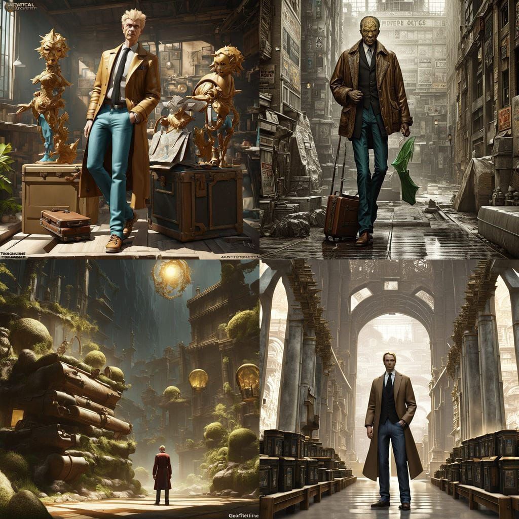 Serious Anime-Style Man in Business Attire