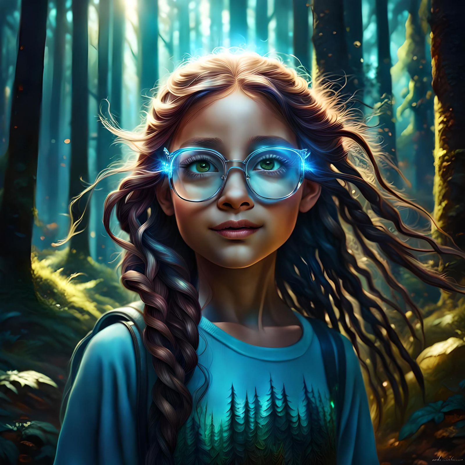 Palumna Lovegood in a Sunny Magical Forest