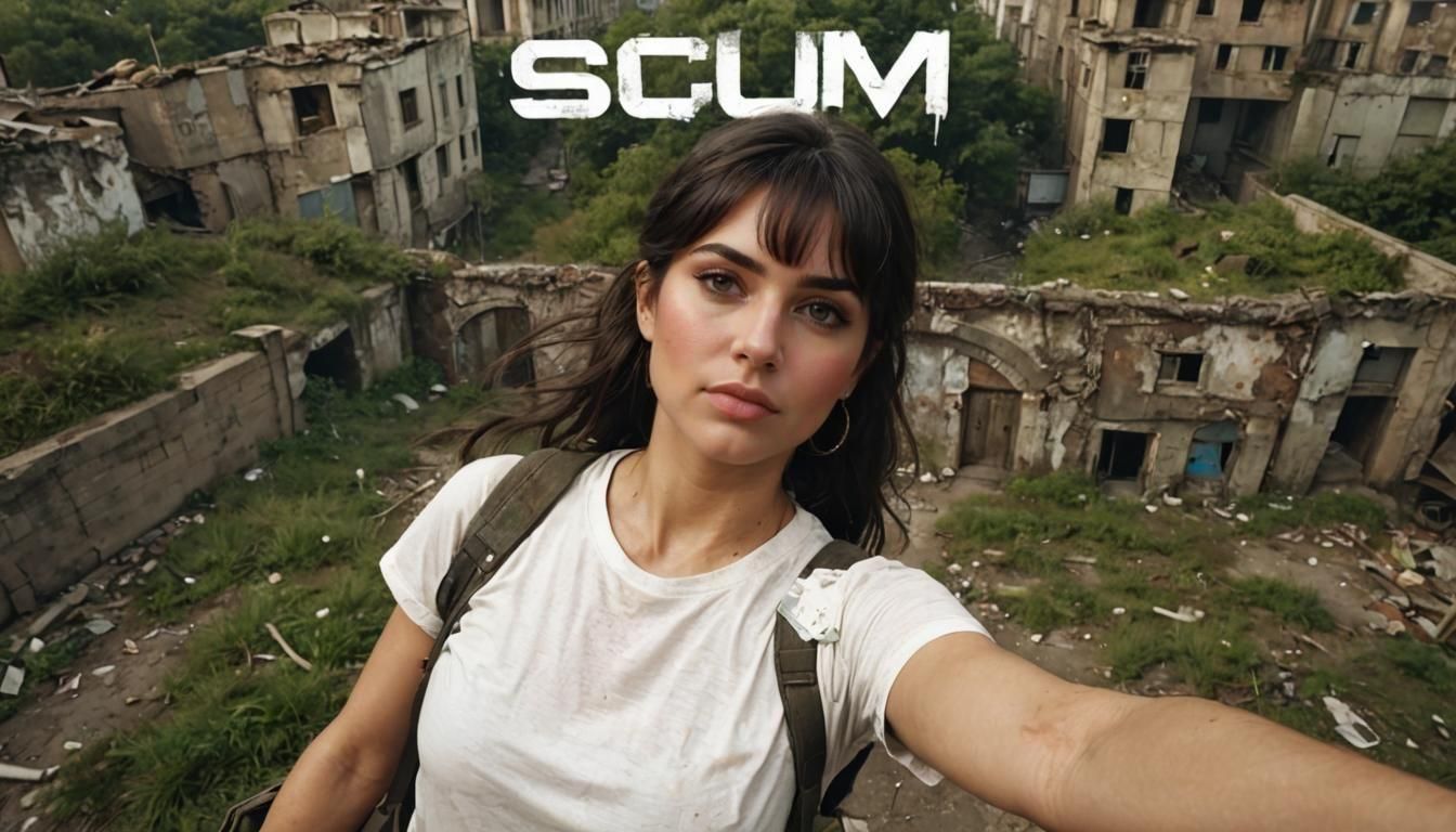 Archer Woman Walks Through Abandoned City