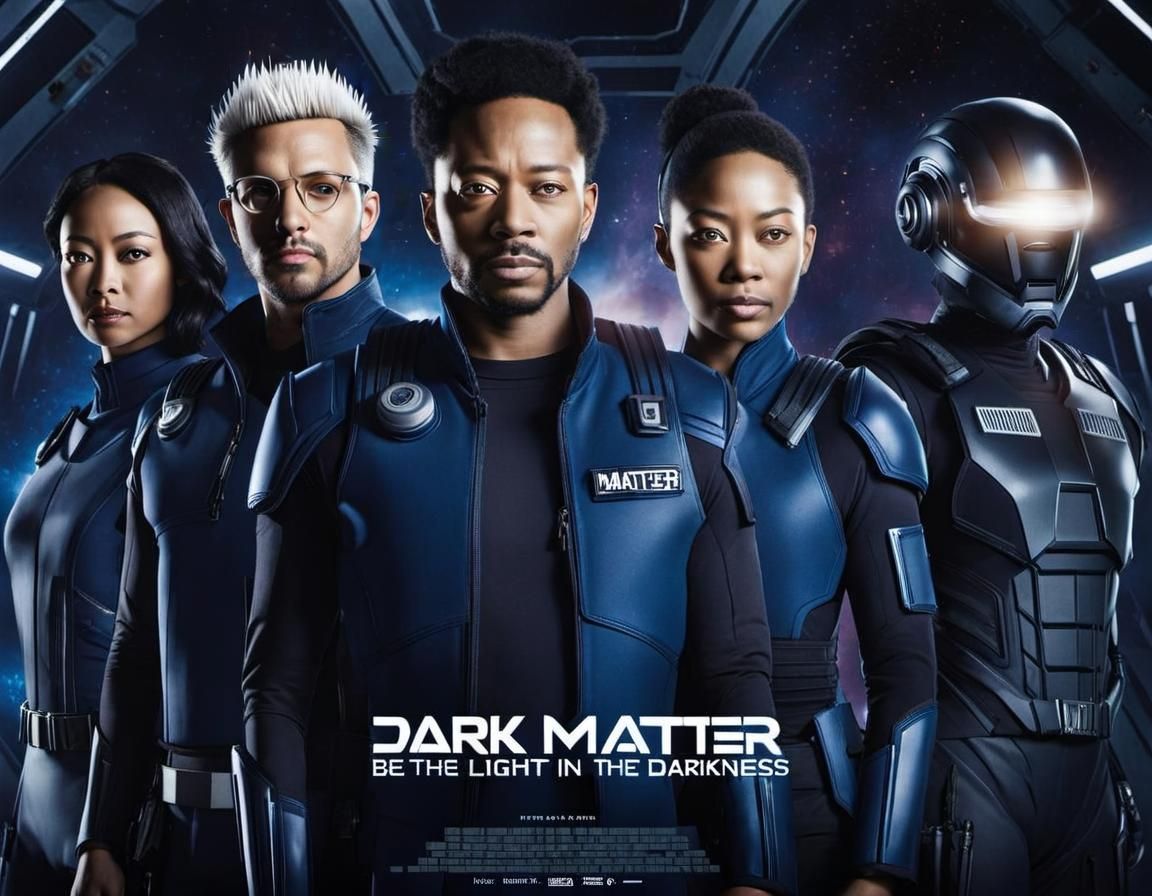 Film poster for exciting new sci-fi blockbuster "Dark Matter".