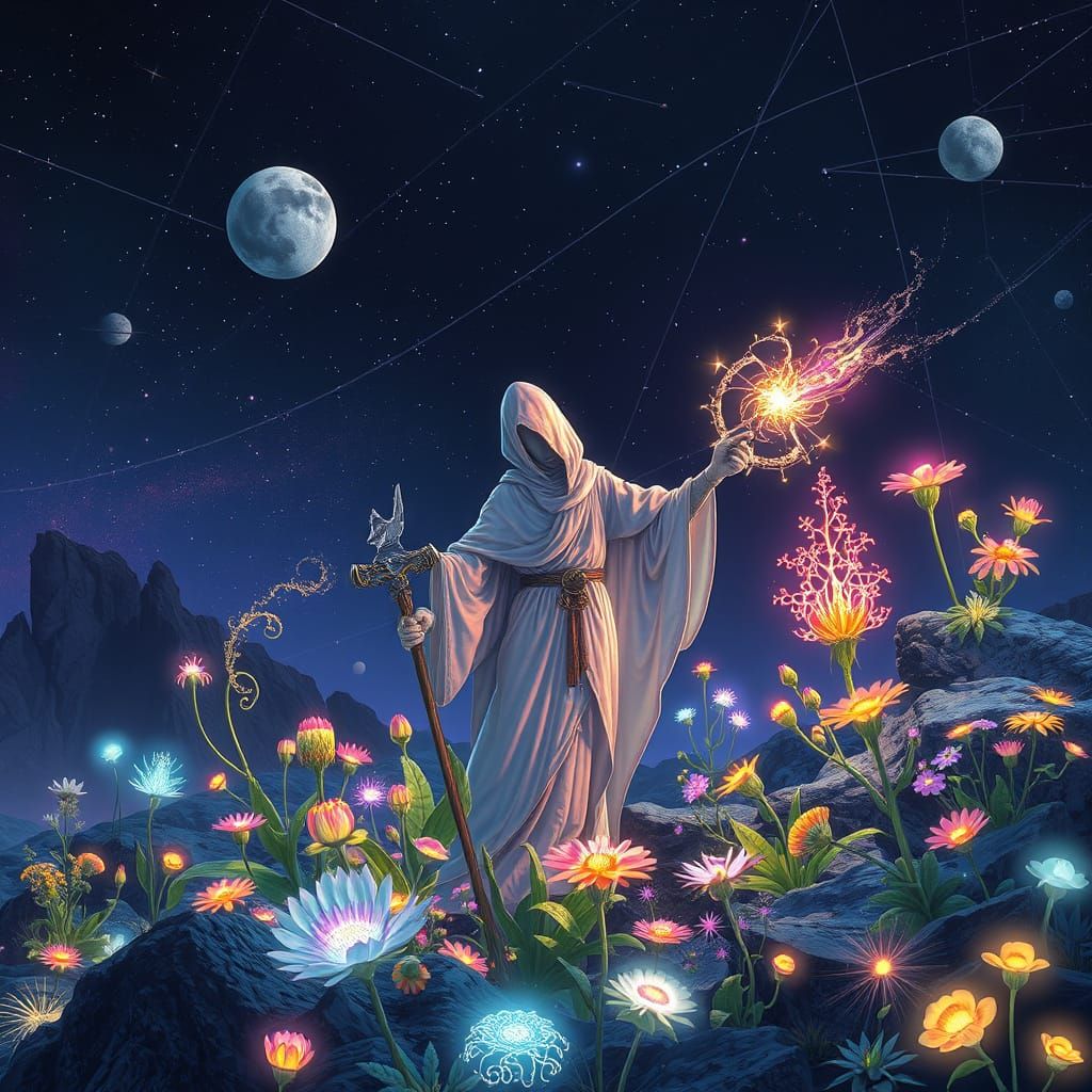 Cosmic Gardener Cultivating Asteroid Flora