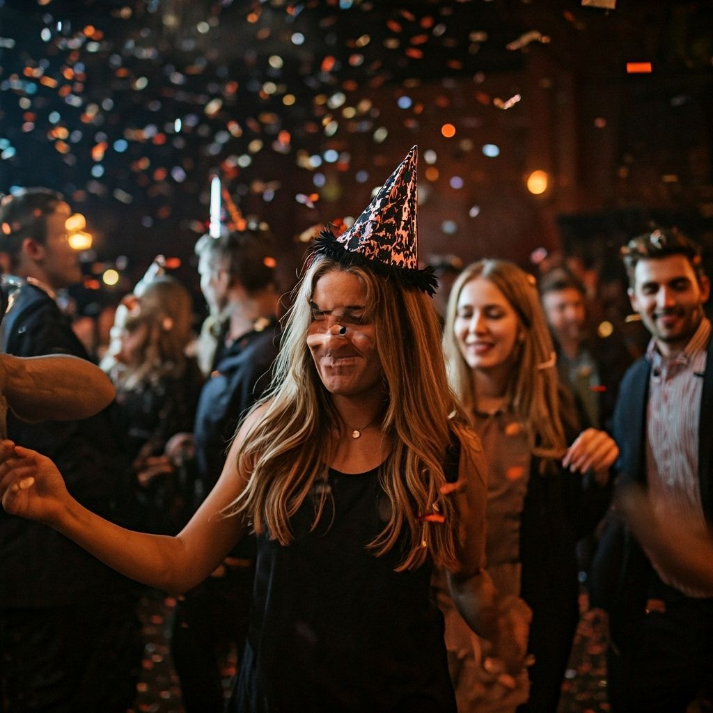 Ghosts Celebrate New Year's Eve Dancing on Haunted Dance Flo...