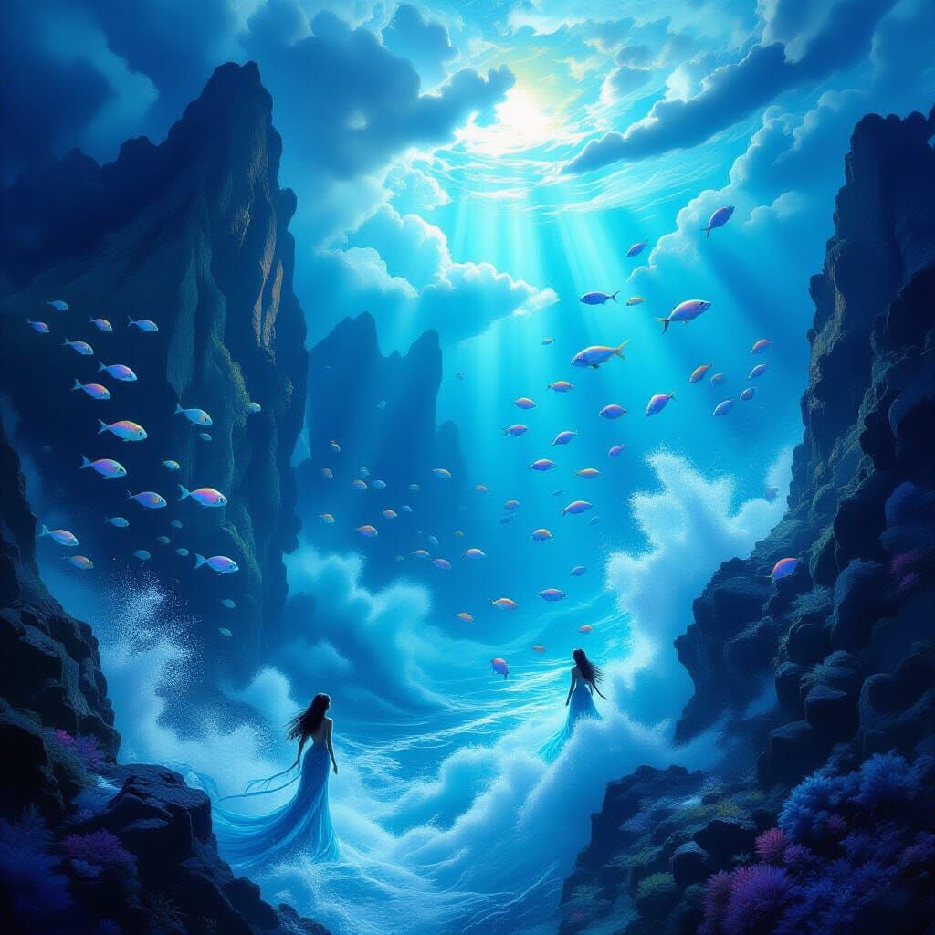Stormy Sea Meets Underwater Fairy Tale World