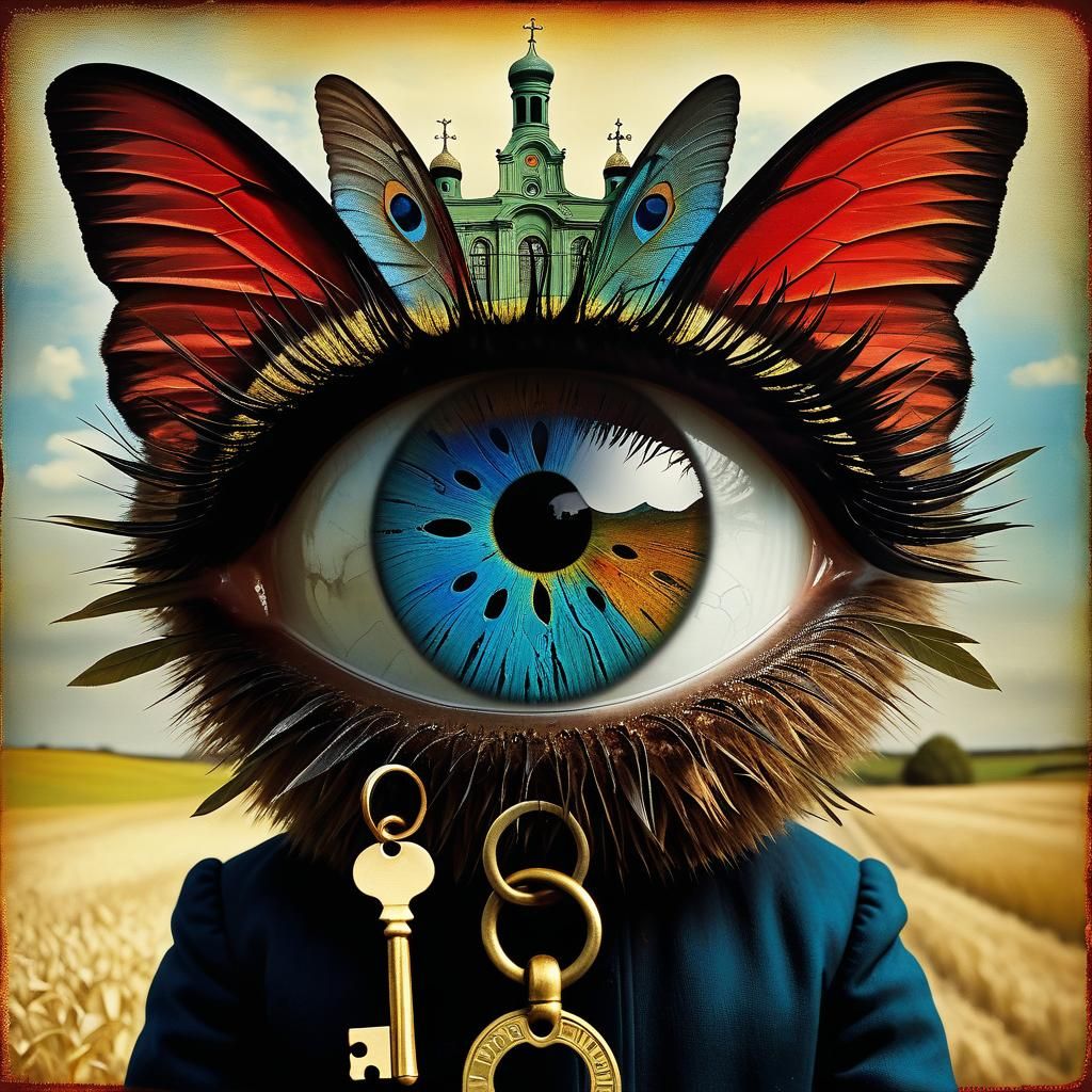 Eye witness key, Painted key  is a puzzle that unlocks the m...