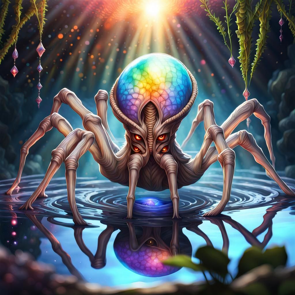 Mystical Gathering of Nymphs and Witches in Forest