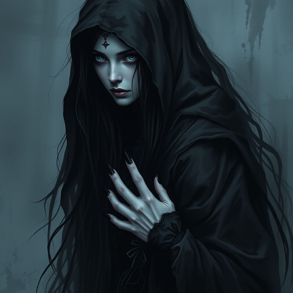 Gothic Female Figure in Dark Fantasy Style