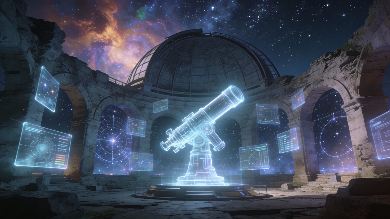 Ancient Observatory Rebuilt with Holographic Data Displays