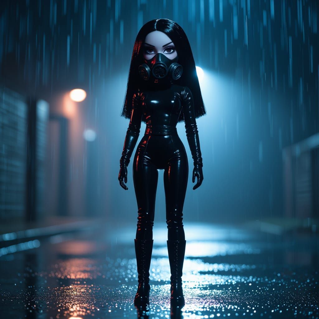 Draculaura Doll in Cyberpunk Rubber Outfit