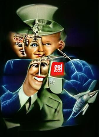 Psychological Warfare Propaganda Machine Concept