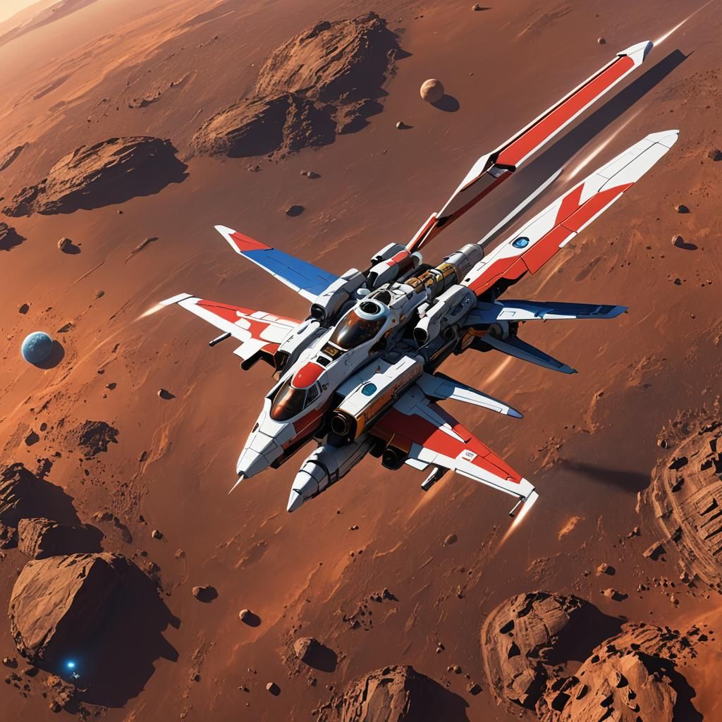 Ares Flies Above Mars: Anime Style Logo