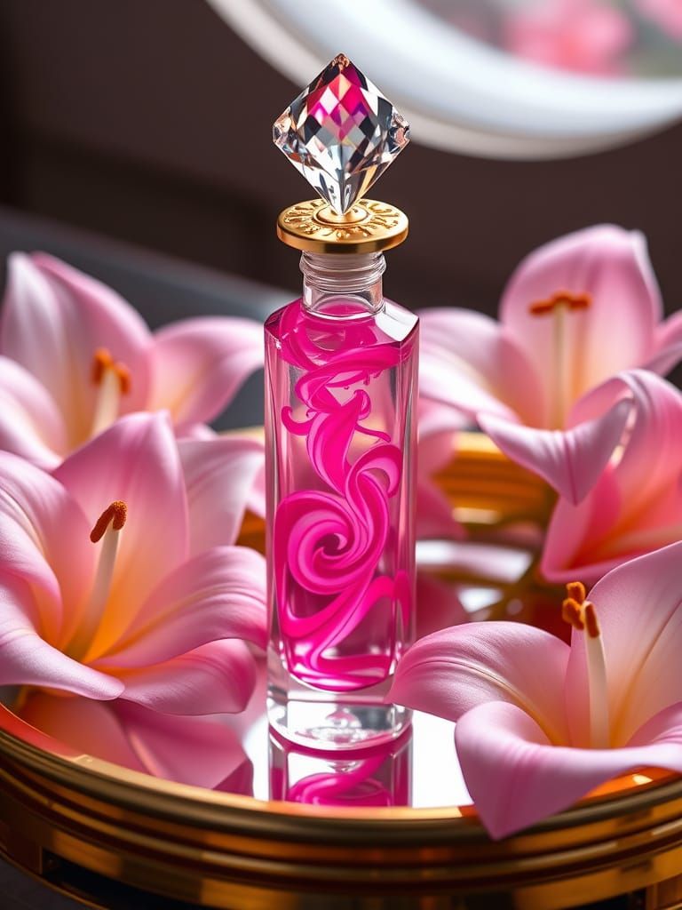 Luxury Futuristic Vial in Dreamlike Setting