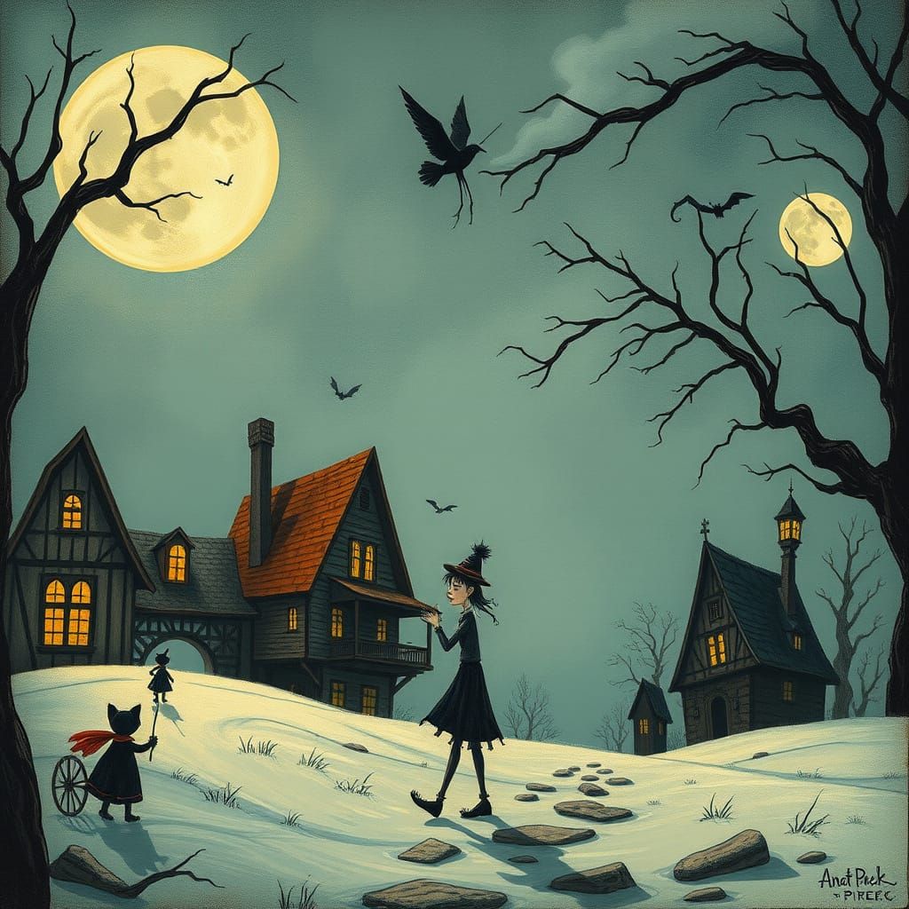 How can the sensation of happiness feel so discordant? Inspired by Tim Burton,