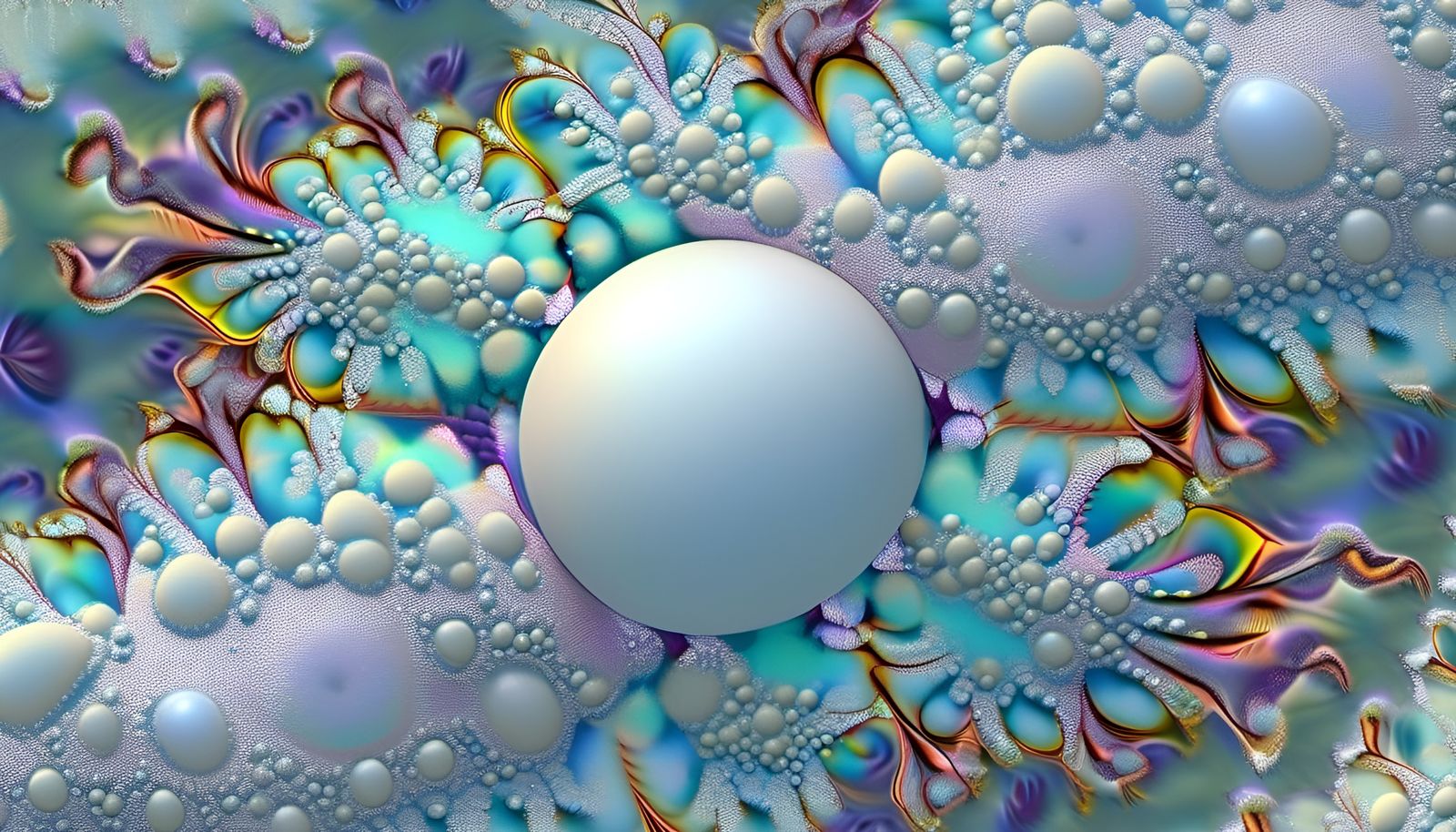 Opalite Fractal Design in Holographic Style