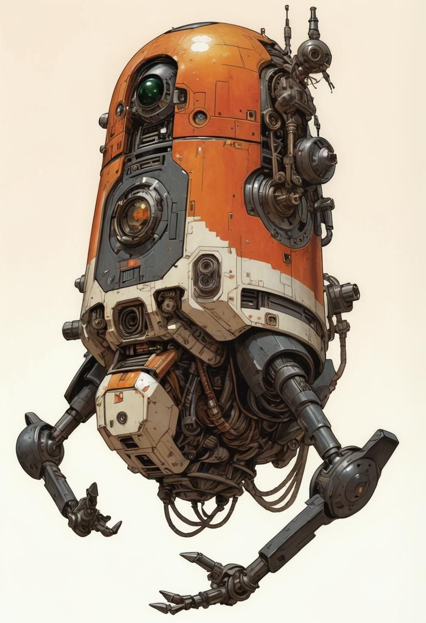 Star Wars Hovering Droid in Cinematic Style