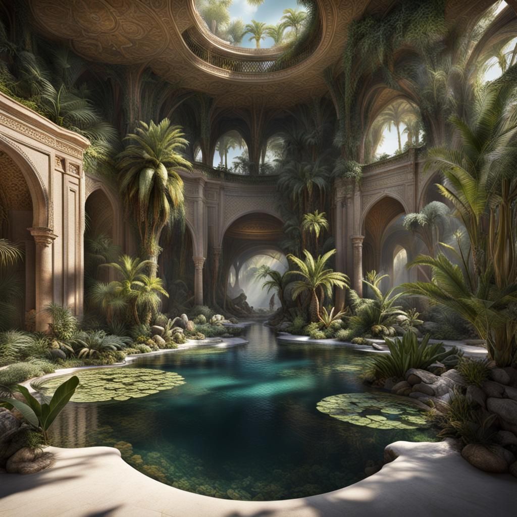 Detailed Island Oasis for Immersive Experience
