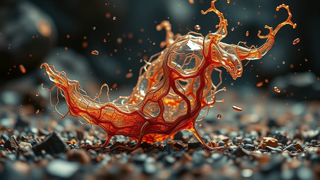 Abstract Sci-Fi Organic Material in Hyperrealistic Macro Pho...