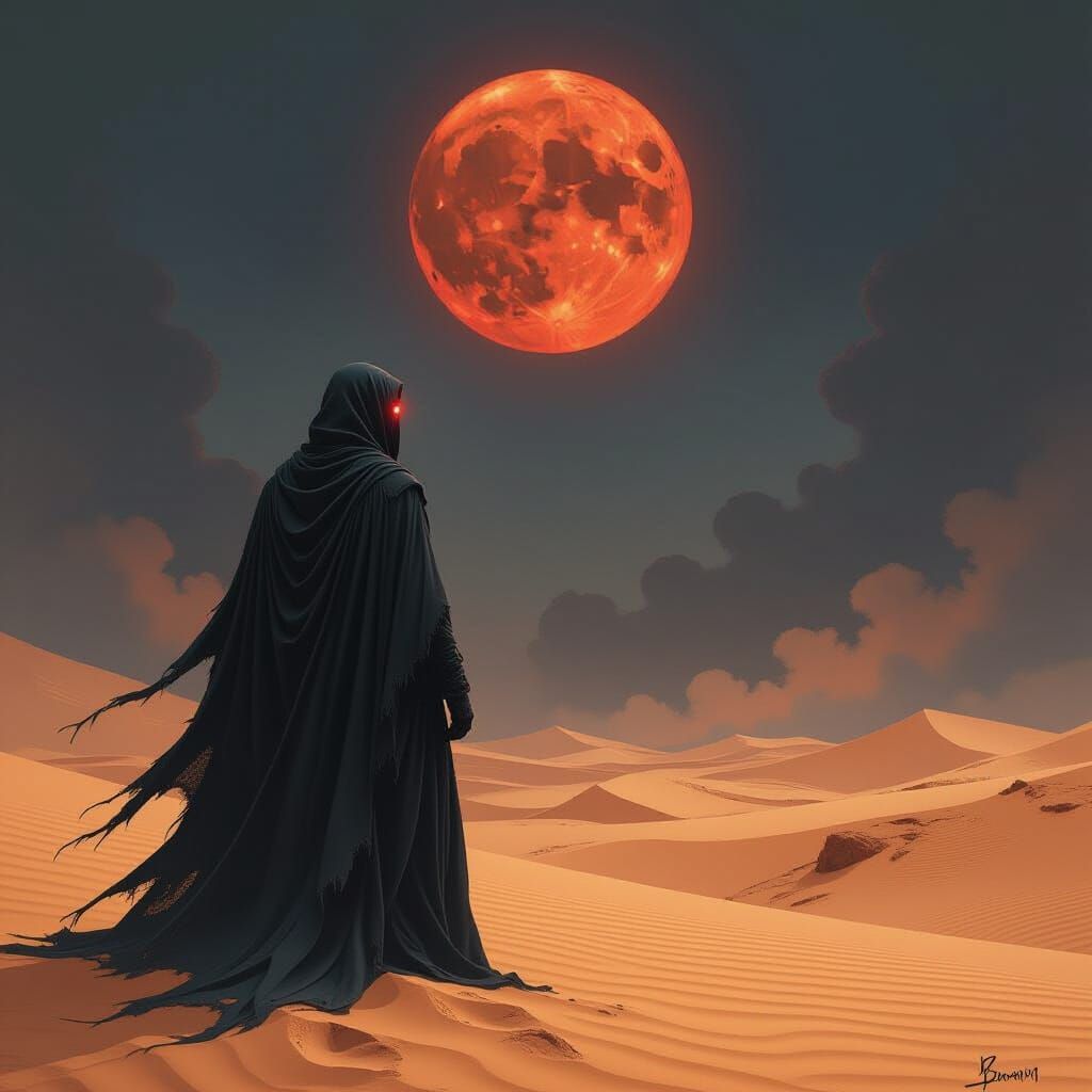 Demonic Nephilim in Desolate Arabian Desert