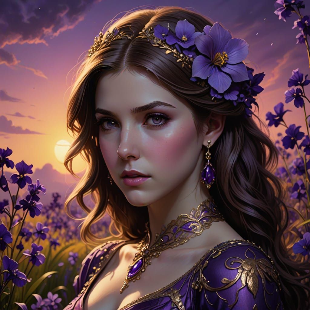 Purple Majesty with Regal Elegance and Whispers of Wonder