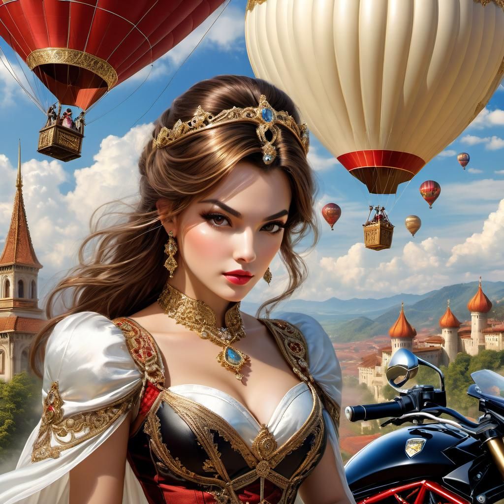 Princess's Dreamy Suitors Arrive by Hot Air Balloon