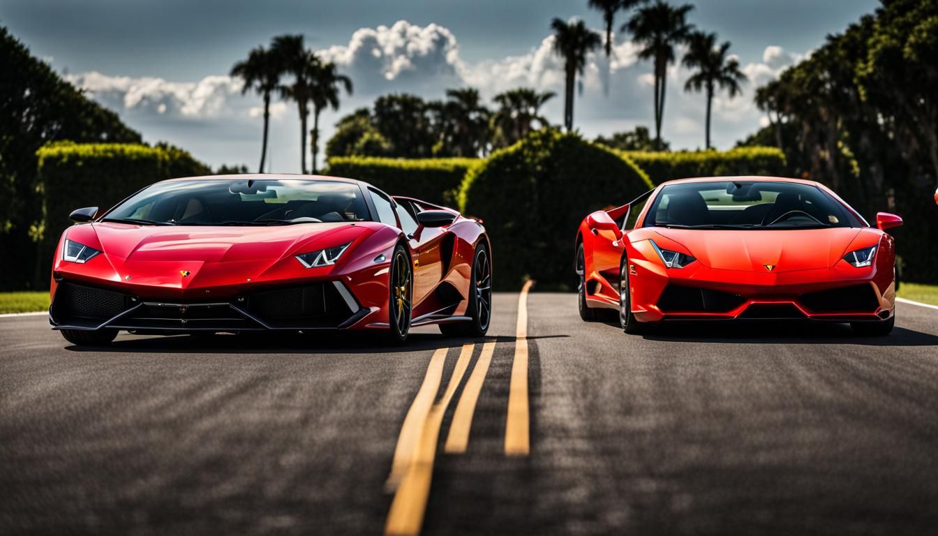 Lamborghini Confronts Ferrari: A Head-On View