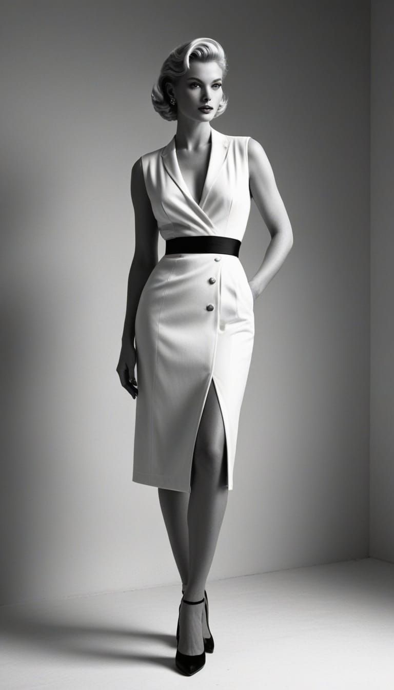 Classic Vogue Cover Model in High-Key Studio Lighting