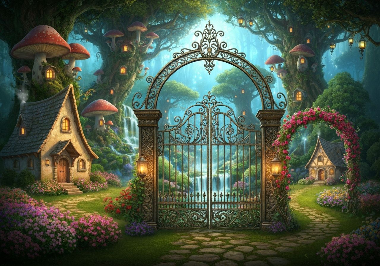 Magical Fairy Gate to Enchanted Woodland World