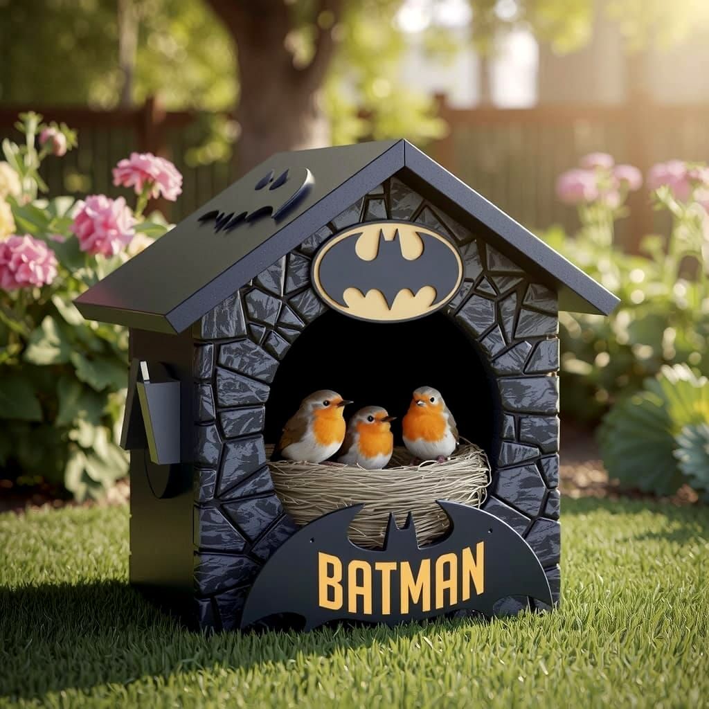 The new limited edition Batman bird house (for Robins of course)