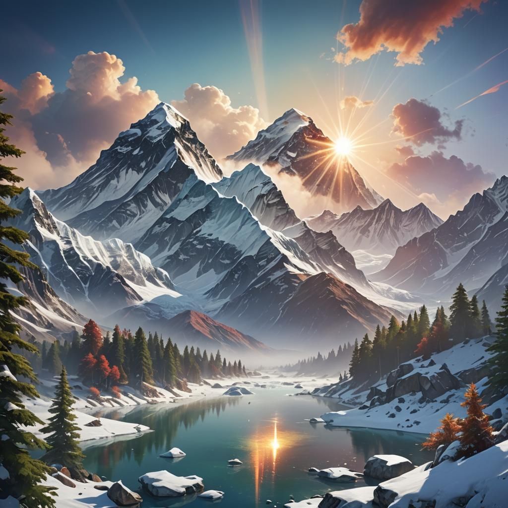 Mystical Mount Everest Concept Art in Unreal Engine