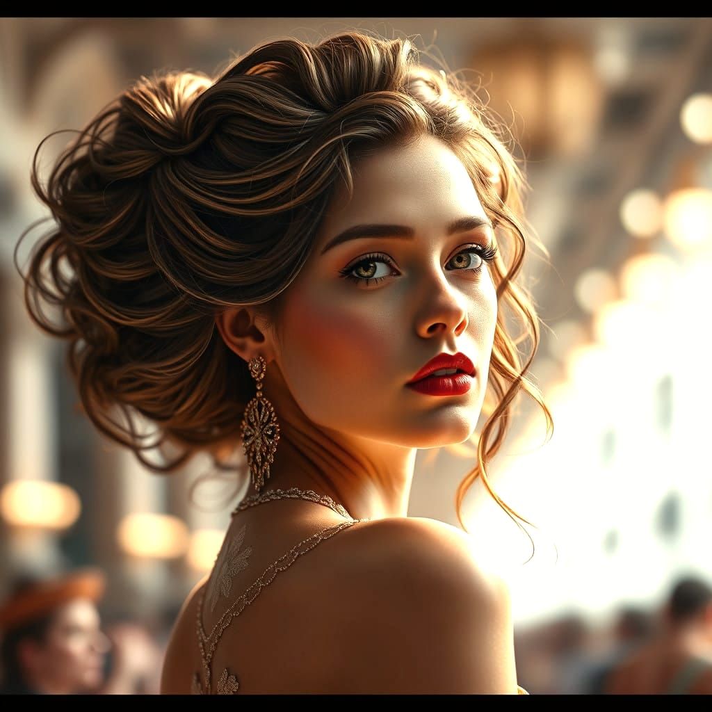 Elegant Parisian Runway Model