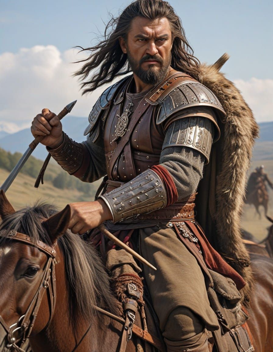 Atilla the Hun AI Generated Portrait