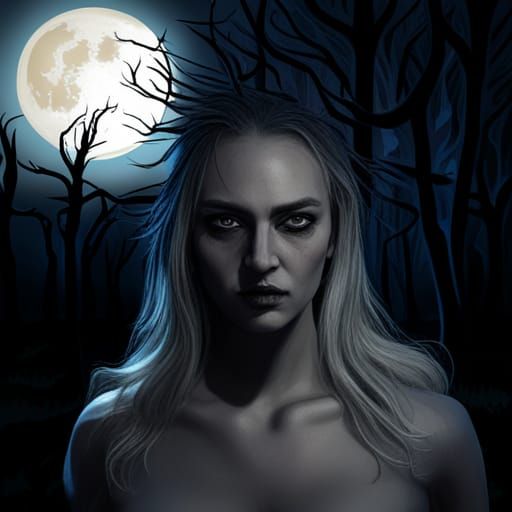 Noir Gothic Portrait of Victorian Witch