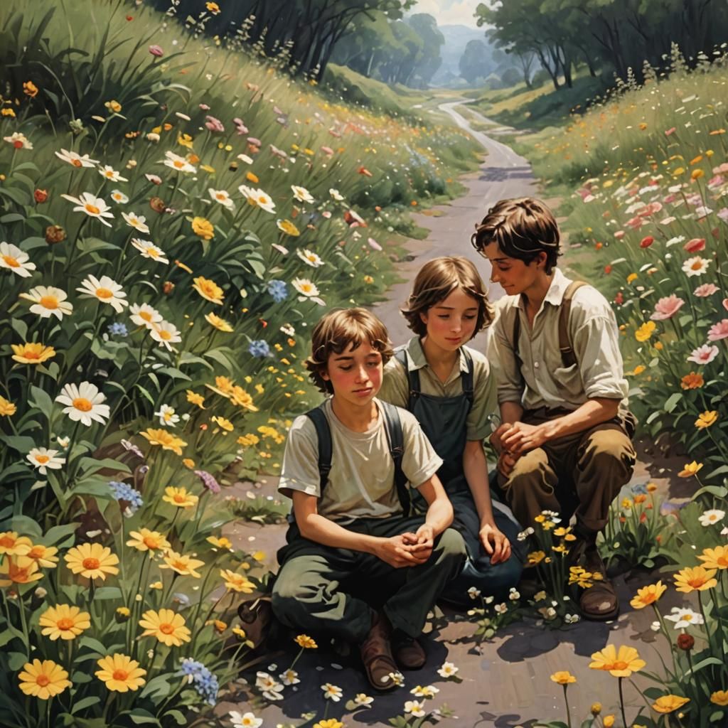 Nostalgic Scene of Youthful Love and Forgiveness