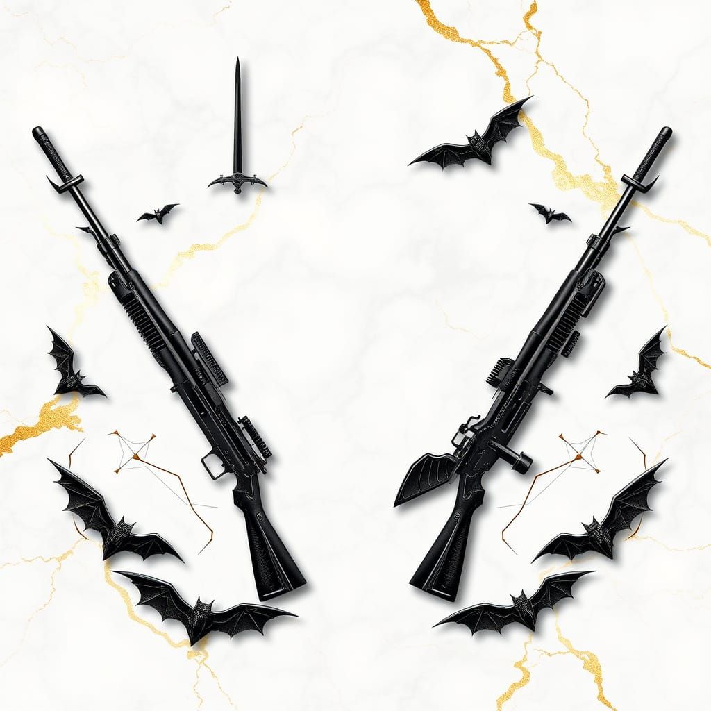 Modern Artistic Frame in Metallic Gold and White Marble